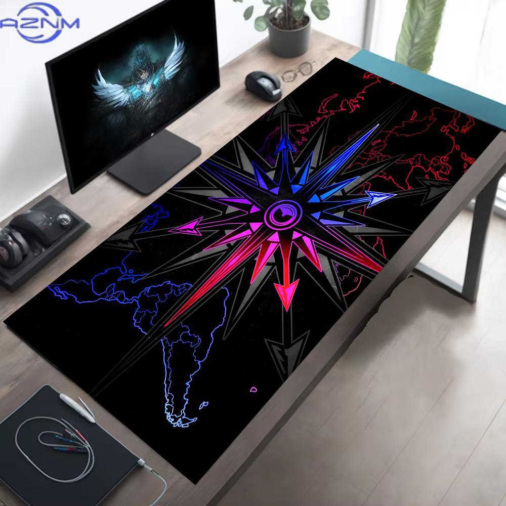 Retro Gaming Laptop - Retro Compass Map Mouse Pad XXL