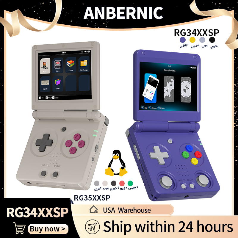Anbernic RG34XXSP RG35XXSP Fli - Retro Gaming Arcade Console 评论和价格