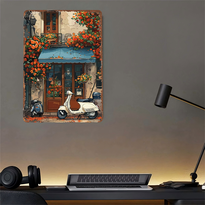 Vintage Scooter Shop Poster Cu - Retro Gaming At Home 评论和价格