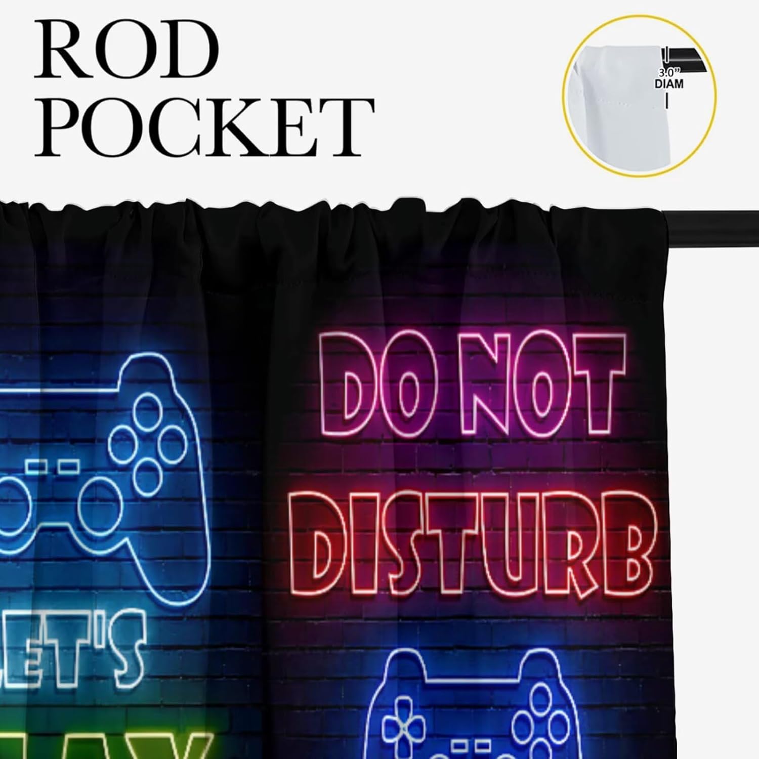 Gaming Gamer Curtain Curtains  - Retro Gaming Youtube 评论和价格