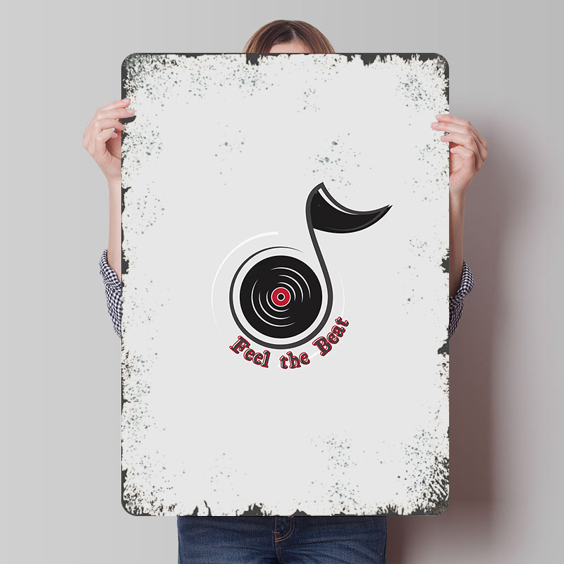Music Logo - Feel the Beat Pos - Retro Gaming Logo 评论和价格