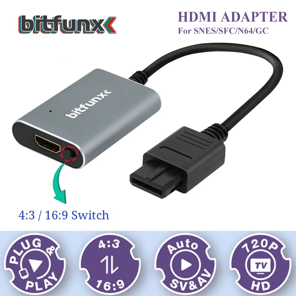 Bitfunx 720P Svideo / AV To HD - Retro Gaming Arcade Console 评论和价格