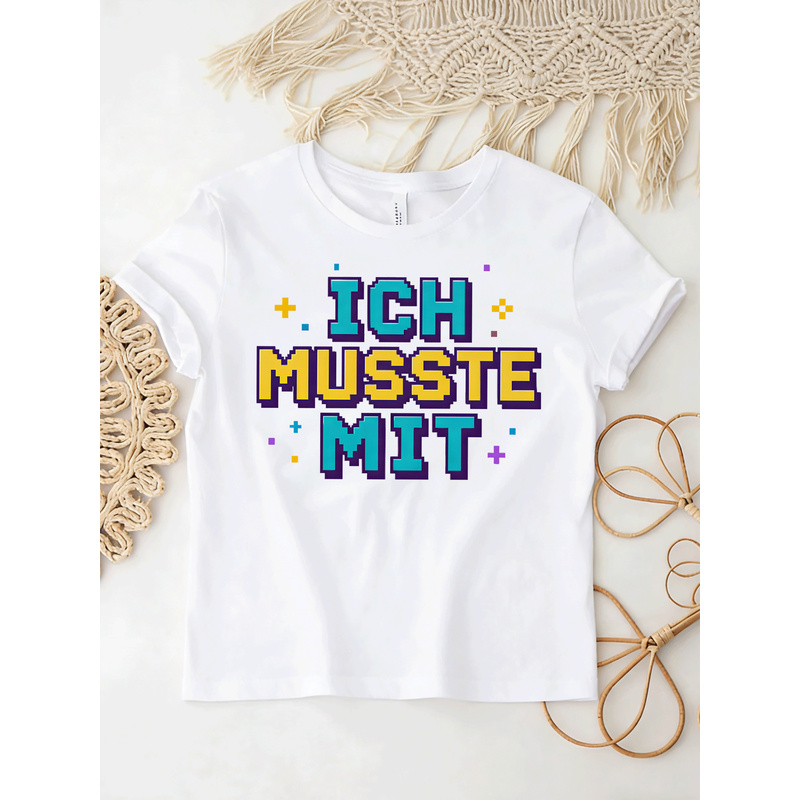 Ich Musste Mit German Meme T-S - Retro Gaming Fonts 评论和价格