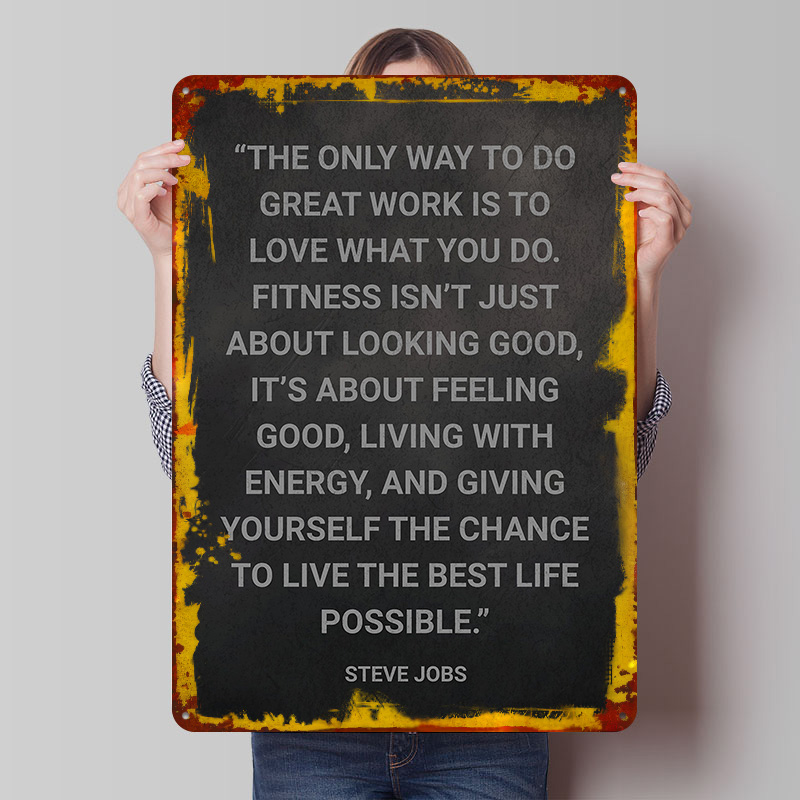 Steve Jobs Fitness Quote Metal - Retro Gaming At Home 评论和价格