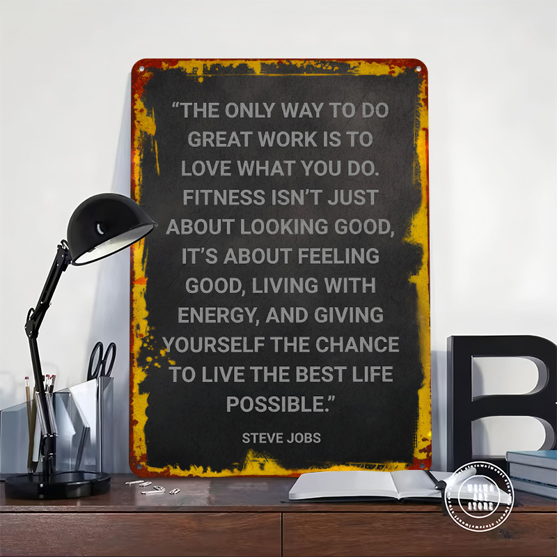 Steve Jobs Fitness Quote Metal - Retro Gaming At Home 评论和价格