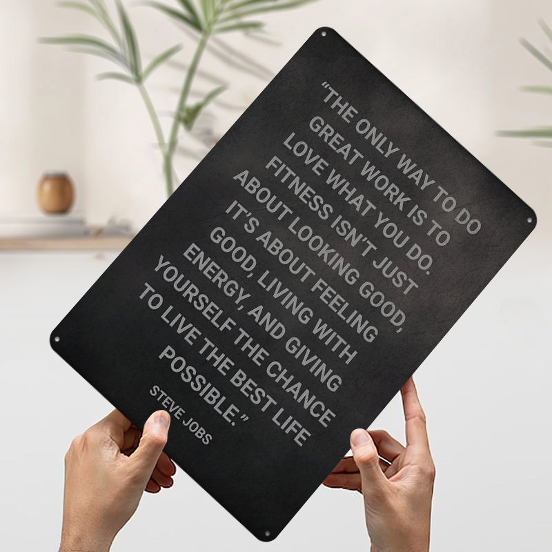 Steve Jobs Fitness Quote Metal - Retro Gaming At Home 评论和价格