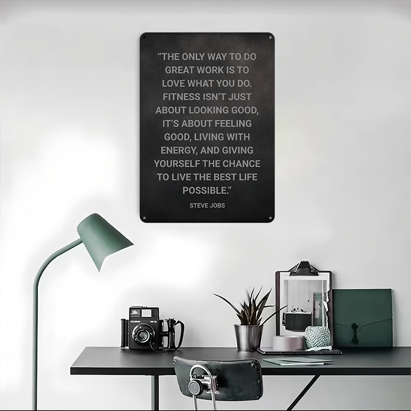 Steve Jobs Fitness Quote Metal - Retro Gaming At Home 评论和价格