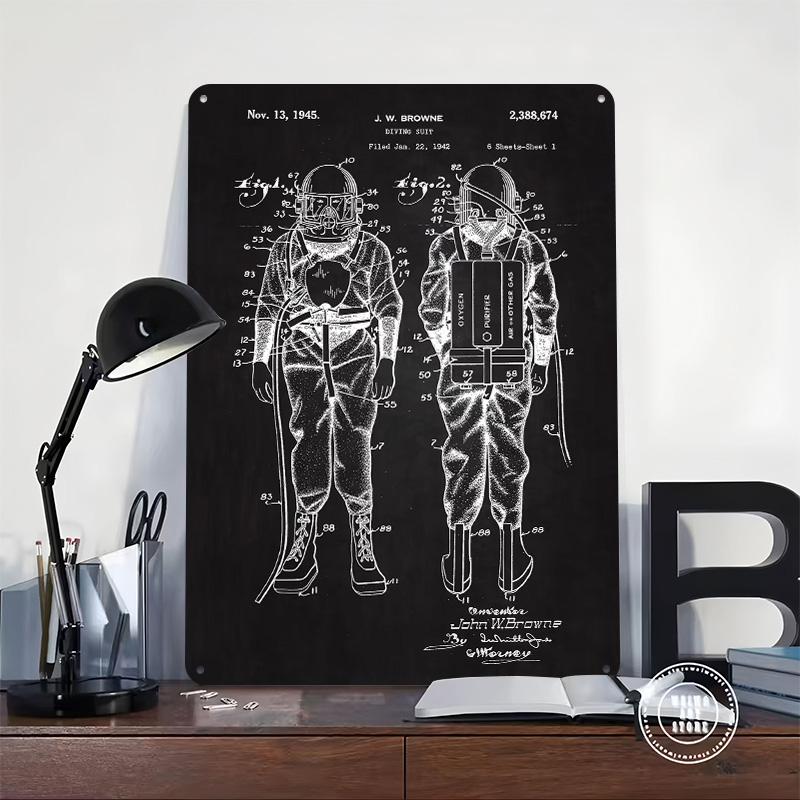 1945 Diving Suit Patent Metal  - Retro Gaming At Home 评论和价格