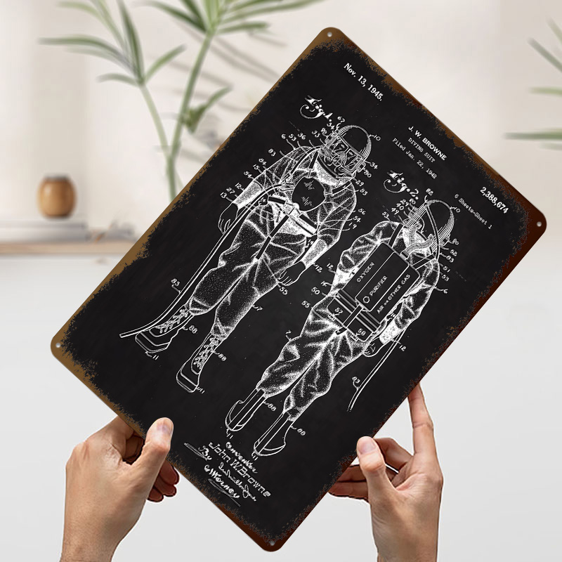 1945 Diving Suit Patent Metal  - Retro Gaming At Home 评论和价格