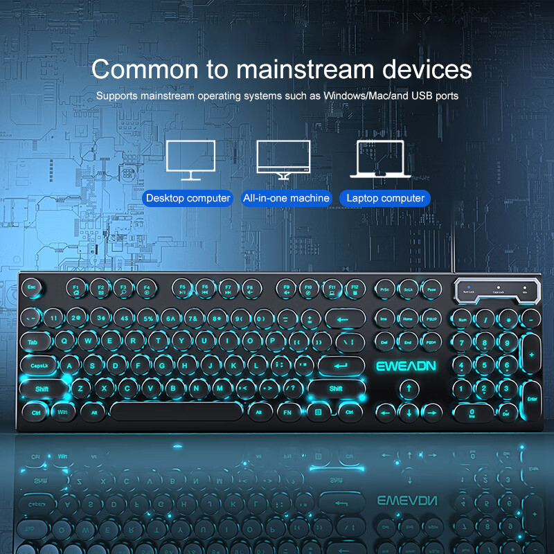 EWEADN Typewriter Gaming Keybo - Retro Gaming Laptop 评论和价格