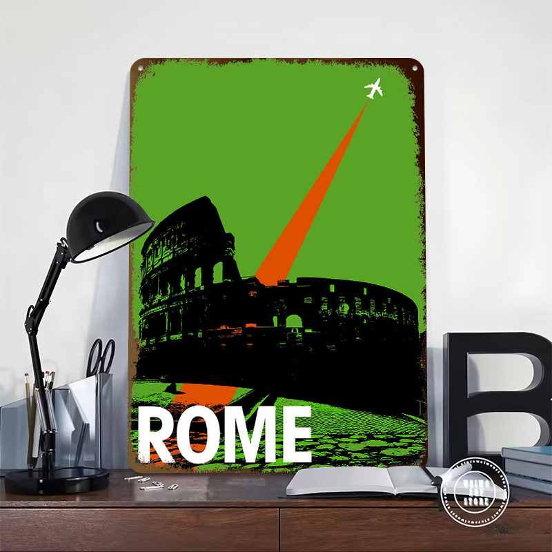 Rome Travel Metal Poster Custo - Retro Gaming At Home 评论和价格