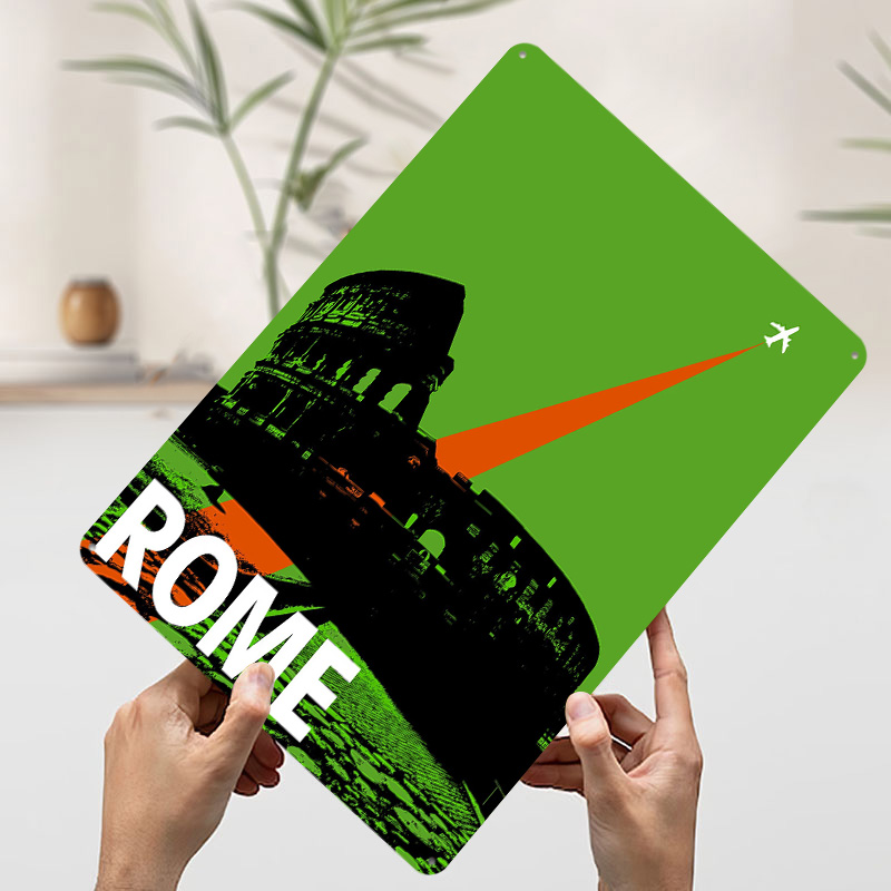 Rome Travel Metal Poster Custo - Retro Gaming At Home 评论和价格
