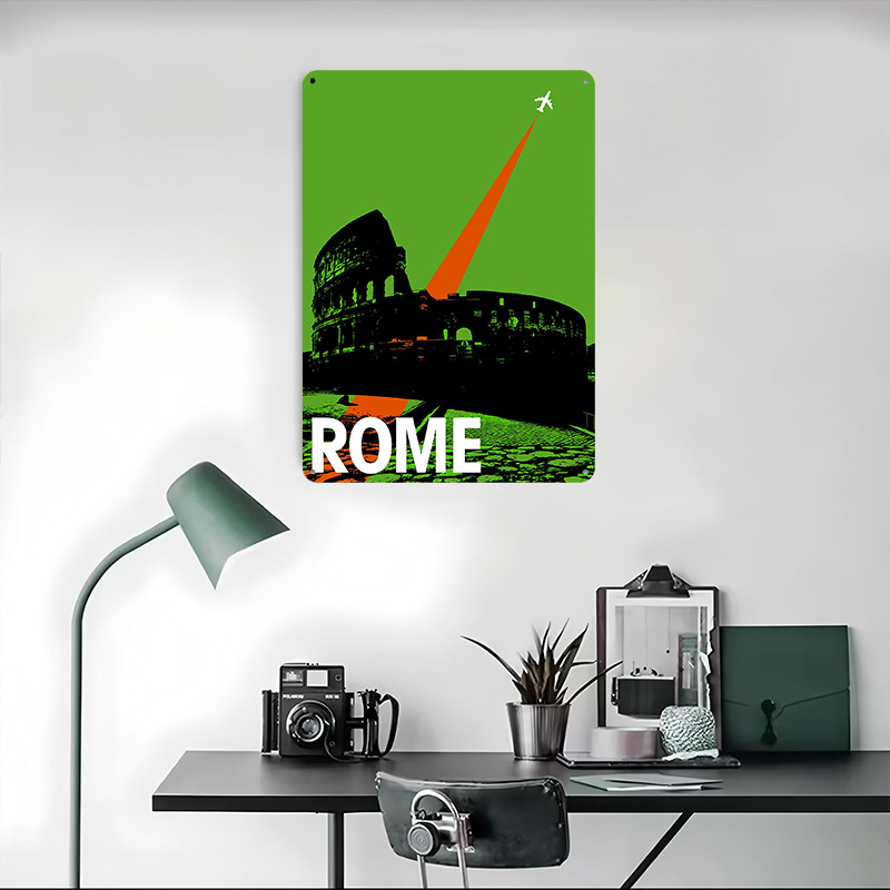 Rome Travel Metal Poster Custo - Retro Gaming At Home 评论和价格
