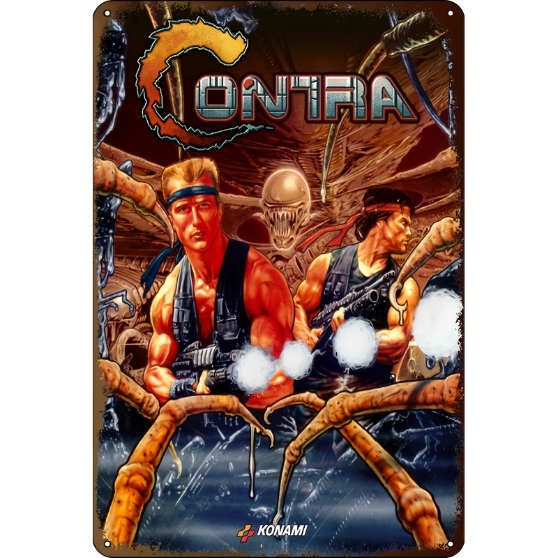 Konami Contra   Metal Wall Dec - Retro Gaming Logo 评论和价格