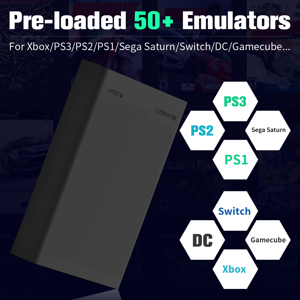 500G Game Hard Drive With 3800 - Retro Gaming Emulator Console 评论和价格