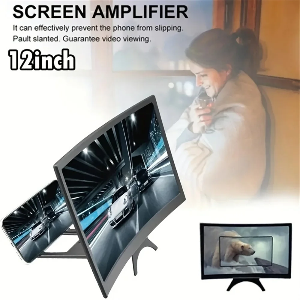 3D HD Curved Screen Mobile Pho - Retro Gaming And Projector 评论和价格