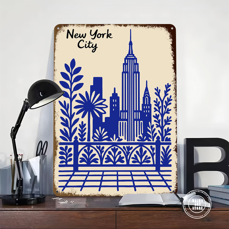 New York City Blue Poster Cust - Retro Gaming At Home 评论和价格