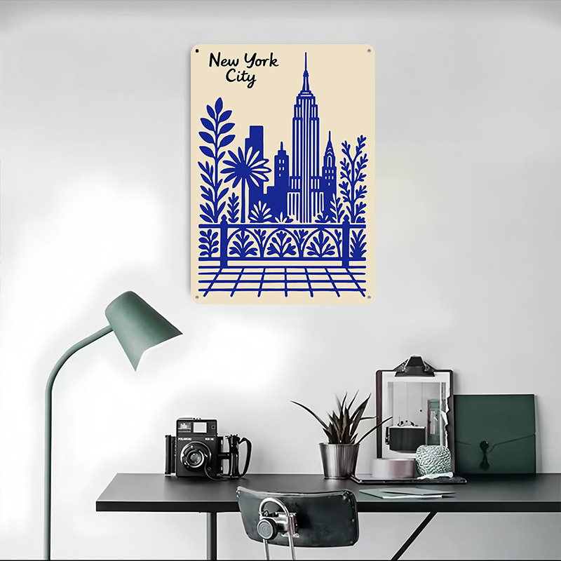 New York City Blue Poster Cust - Retro Gaming At Home 评论和价格