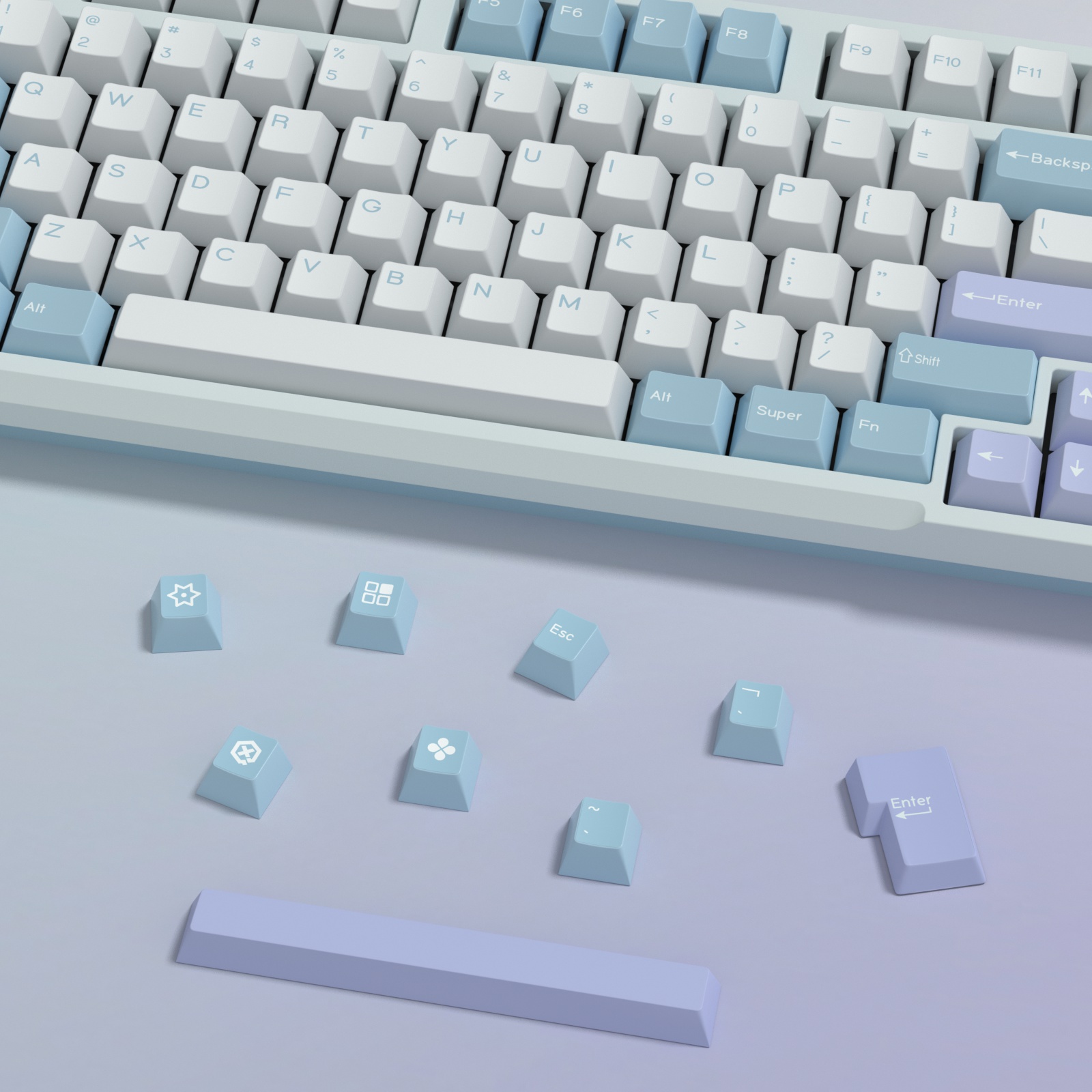 KBDiy GMK Illusion Keycap Cher - Retro Gaming Laptop 评论和价格