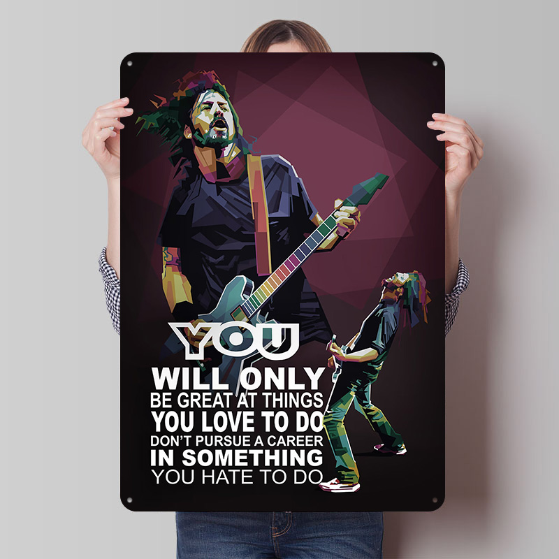 Rockstar Quotes Tin Poster Cus - Retro Gaming At Home 评论和价格