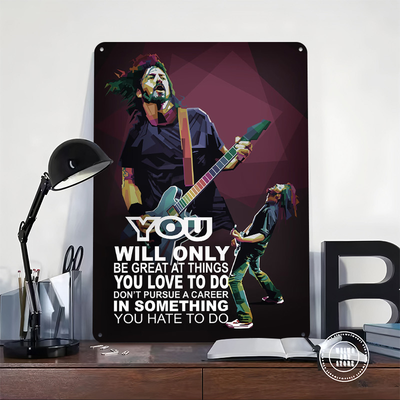 Rockstar Quotes Tin Poster Cus - Retro Gaming At Home 评论和价格