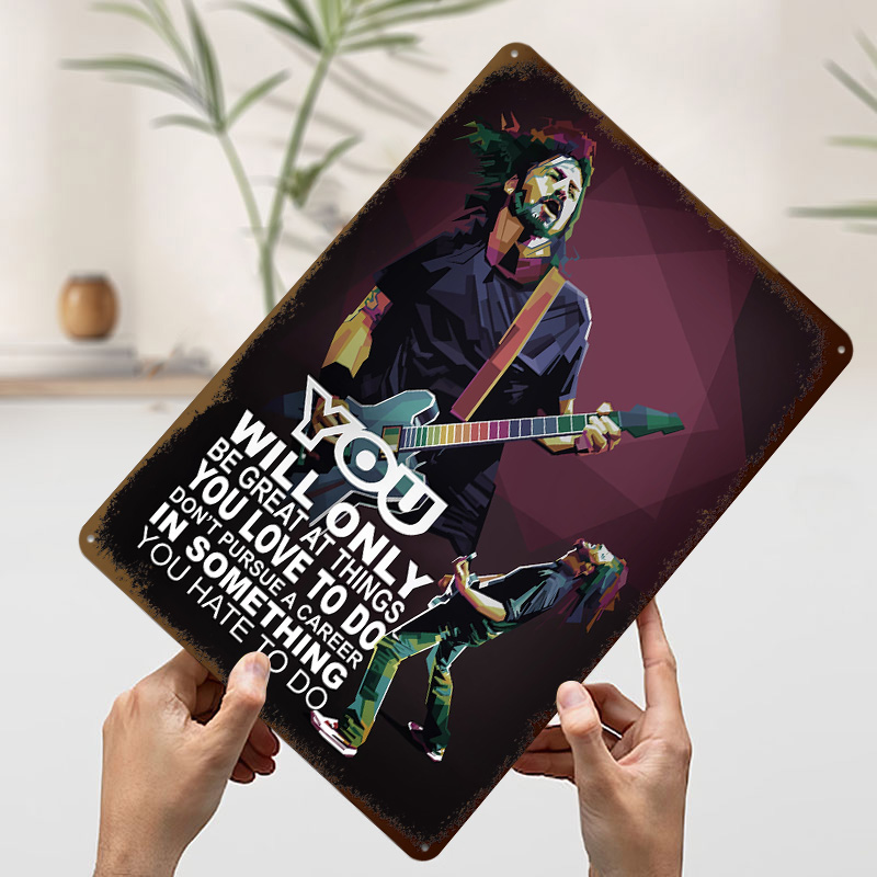 Rockstar Quotes Tin Poster Cus - Retro Gaming At Home 评论和价格
