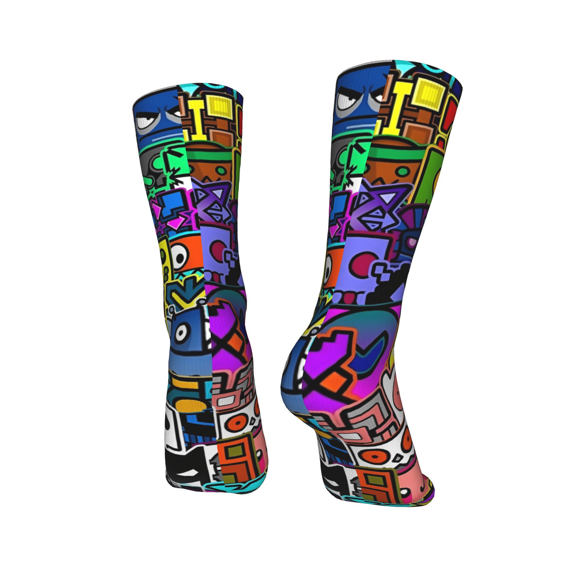 Geometry Gaming Dashed  Socks  - Retro Gaming Youtube 评论和价格