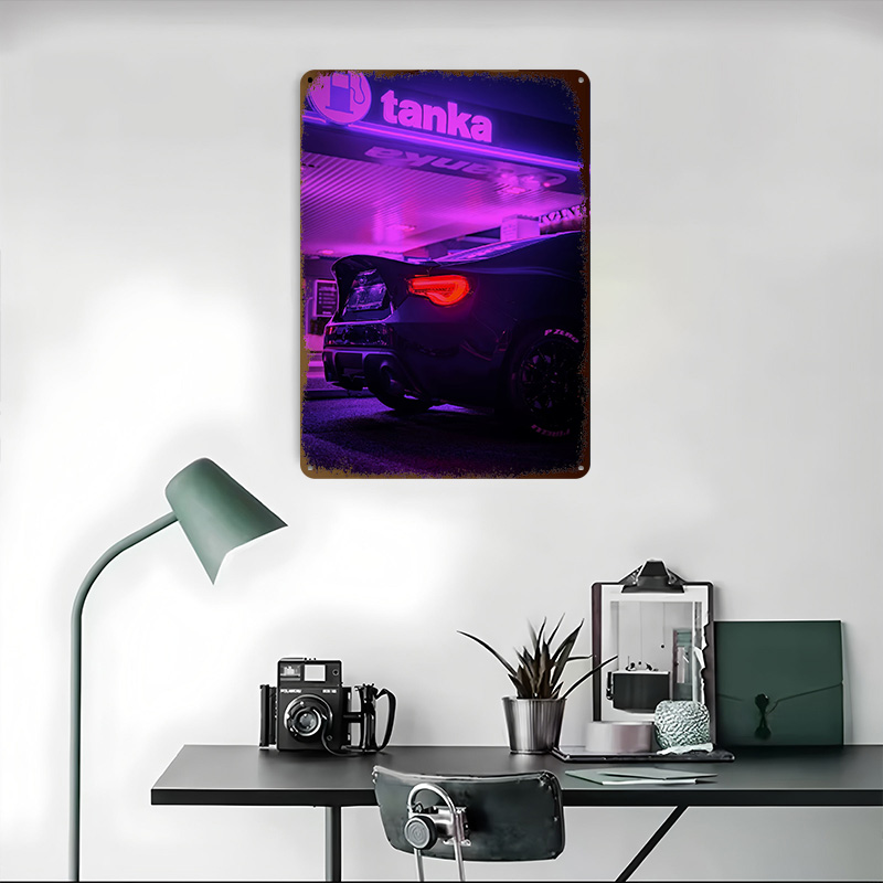 Black At Gas Station Car Tin P - Retro Gaming At Home 评论和价格